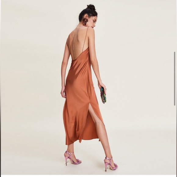 Rare LPA Bias Cut Silk Dress 73 in Bronze - Picture 7 of 10